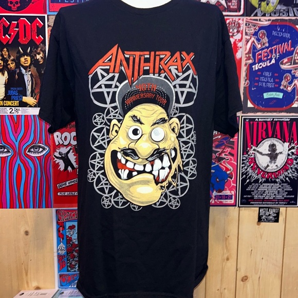 NWT Anthrax,Black Label Society and Exodus Band Tee Size L - Picture 1 of 7